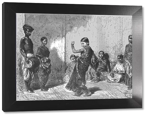 Indian Dancing-girl; Notes on the Ancient Temples of India, 1875. Creator: Unknown