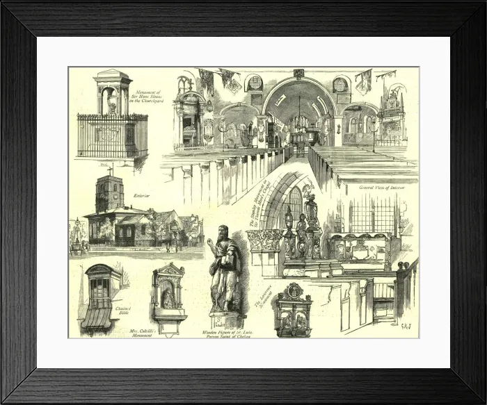 Framed Print : Old Chelsea Church, recently restored, 1886. Creator: Unknown Framed Print : Old Chelsea Church, recently restored, 1886. Creator: Unknown