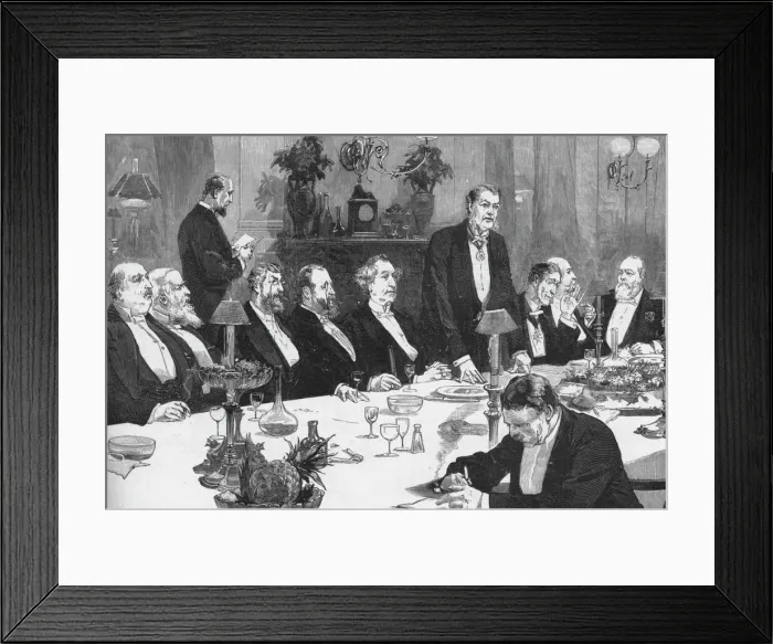 Framed Print : Banquet to the Right Hon Sir John MacDonald, Prime Minister of Canada, 1886. Creator: Unknown Framed Print : Banquet to the Right Hon Sir John MacDonald, Prime Minister of Canada, 1886. Creator: Unknown