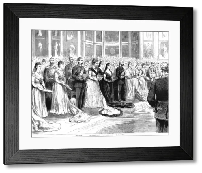 Framed Print : The Visit of the Prince of Wales to the German Emperor; The Religious service in the Chapel of the Creator: Unknown Framed Print : The Visit of the Prince of Wales to the German Emperor; The Religious service in the Chapel of the Creator: Unknown