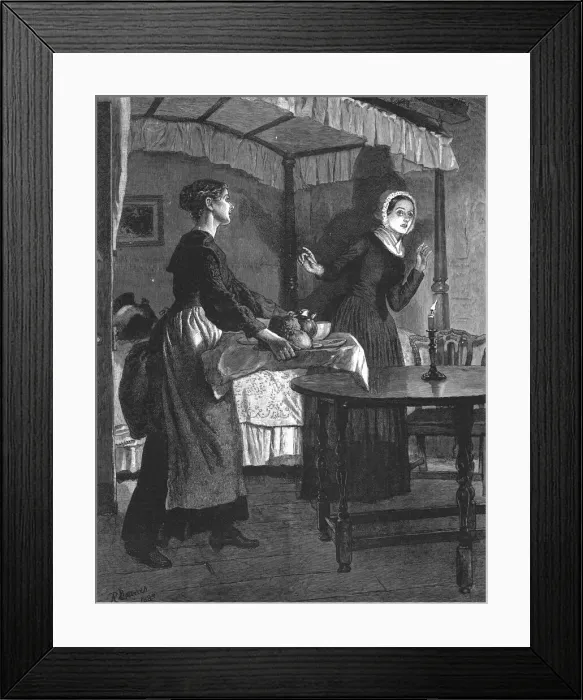 Framed Print : The Mayor of Casterbridge by Thomas Hardy. Tis he!, 1886. Creator: Robert Barnes Framed Print : The Mayor of Casterbridge by Thomas Hardy. Tis he!, 1886. Creator: Robert Barnes