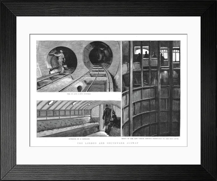 Framed Print : The London and Southwark Subway, 1890. Creator: Unknown Framed Print : The London and Southwark Subway, 1890. Creator: Unknown