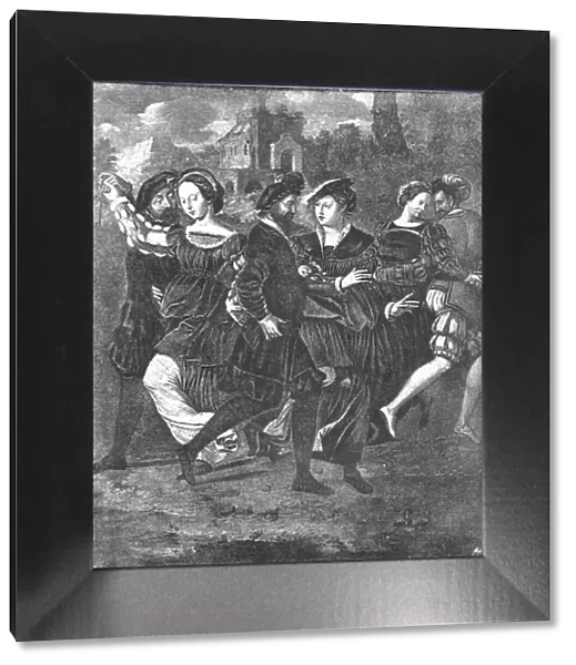 Pictures from the Tudor Exhibition;Henry VIII. Anne Boleyn and others, 'The Dancing... 890. Creator: Unknown