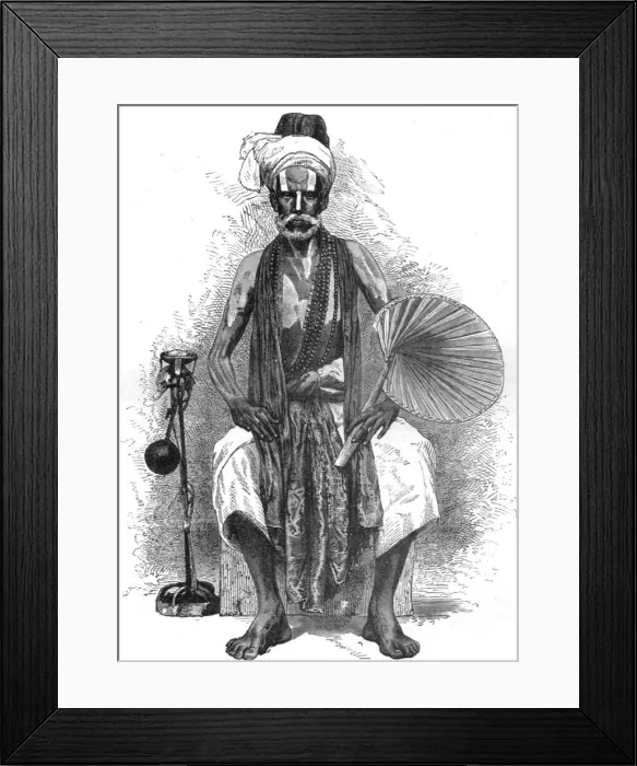 Framed Print : Hindoo Mendicant at Hurdwar, 1875. Creator: Unknown Framed Print : Hindoo Mendicant at Hurdwar, 1875. Creator: Unknown