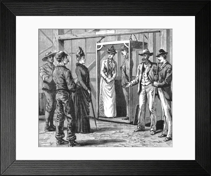 Framed Print : The Transvaal Gold Fields and how to reach them--Ladies visit to the Jumpers Gold Mining... 1890. Creator: Unknown Framed Print : The Transvaal Gold Fields and how to reach them--Ladies visit to the Jumpers Gold Mining... 1890. Creator: Unknown
