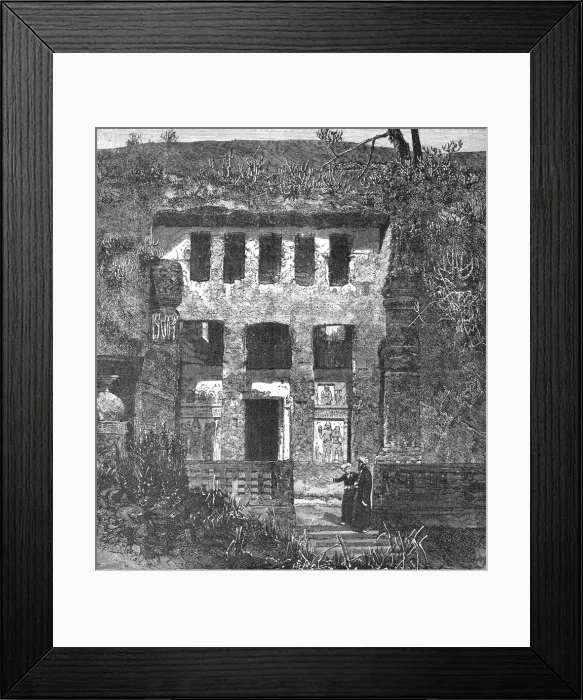 Framed Print : Principal Cavern of Kanheri; Notes on the Ancient Temples of India, 1875. Creator: Unknown Framed Print : Principal Cavern of Kanheri; Notes on the Ancient Temples of India, 1875. Creator: Unknown