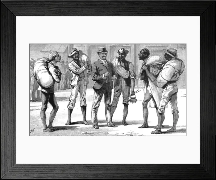 Framed Print : The Transvaal Gold Fields and how to reach them--Civilised and Uncivilised--An Illicit... 1890. Creator: Unknown Framed Print : The Transvaal Gold Fields and how to reach them--Civilised and Uncivilised--An Illicit... 1890. Creator: Unknown