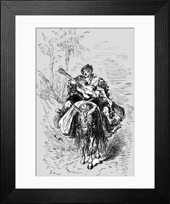 Framed Print : Muleteer of the Neighbourhood of Malaga;An Autumn Tour in Andalusia, 1875. Creator: Gustave Doré Framed Print : Muleteer of the Neighbourhood of Malaga;An Autumn Tour in Andalusia, 1875. Creator: Gustave Doré