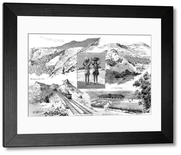Framed Print : Scenes on the Railway from Bombay to Khandalla, Bhor Ghats, India, 1890. Creator: Unknown Framed Print : Scenes on the Railway from Bombay to Khandalla, Bhor Ghats, India, 1890. Creator: Unknown