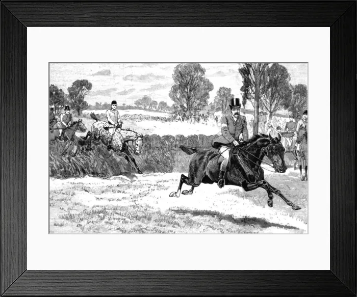 Framed Print : The House of Commons Point - to - Point-Steeplechase near Rugby; Mr Elliott Lees wins on Damon, Creator: Unknown Framed Print : The House of Commons Point - to - Point-Steeplechase near Rugby; Mr Elliott Lees wins on Damon, Creator: Unknown
