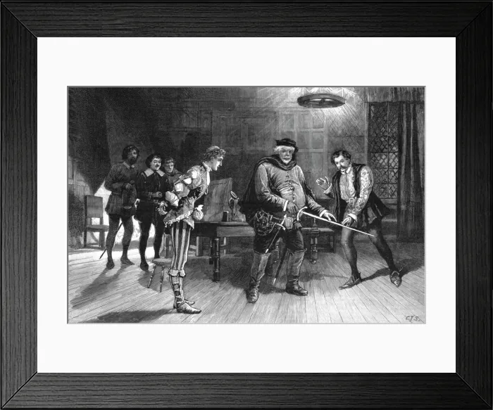 Framed Print : Scene from the performance of Henry IV. Part I. by the Irving Dramatic Club at the Lyceum Theat Creator: Unknown Framed Print : Scene from the performance of Henry IV. Part I. by the Irving Dramatic Club at the Lyceum Theat Creator: Unknown