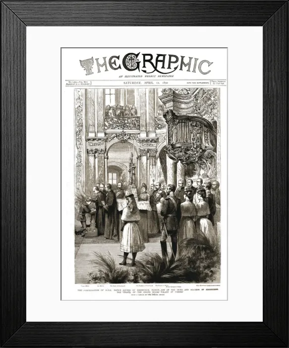 Framed Print : The Graphic, Front Cover Saturday April 12, 1890, 1890. Creator: Unknown Framed Print : The Graphic, Front Cover Saturday April 12, 1890, 1890. Creator: Unknown