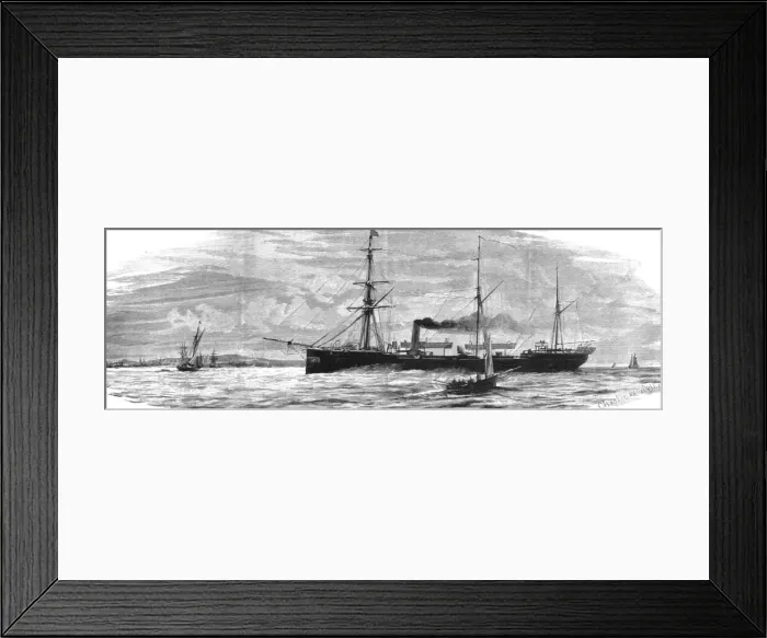 Framed Print : H. M. S. Thrush, The new Gunboat shortly to be commissioned by Lieut. H. R. H. Prince George of Wale Creator: Unknown Framed Print : H. M. S. Thrush, The new Gunboat shortly to be commissioned by Lieut. H. R. H. Prince George of Wale Creator: Unknown