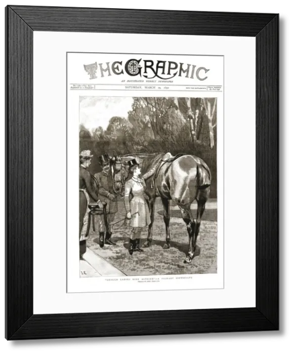 Framed Print : The Graphic, Front Cover Saturday March 29, 1890, 1890. Creator: Unknown Framed Print : The Graphic, Front Cover Saturday March 29, 1890, 1890. Creator: Unknown