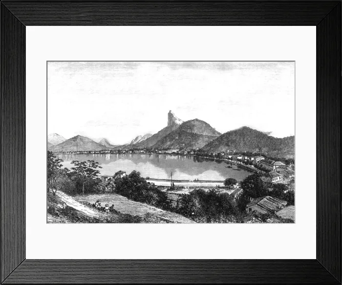 Framed Print : Botafogo Bay and the Corcovado; Rio De Janeiro and the Organ Mountains, 1875. Creator: Thomas Woodbine Hinchliff Framed Print : Botafogo Bay and the Corcovado; Rio De Janeiro and the Organ Mountains, 1875. Creator: Thomas Woodbine Hinchliff