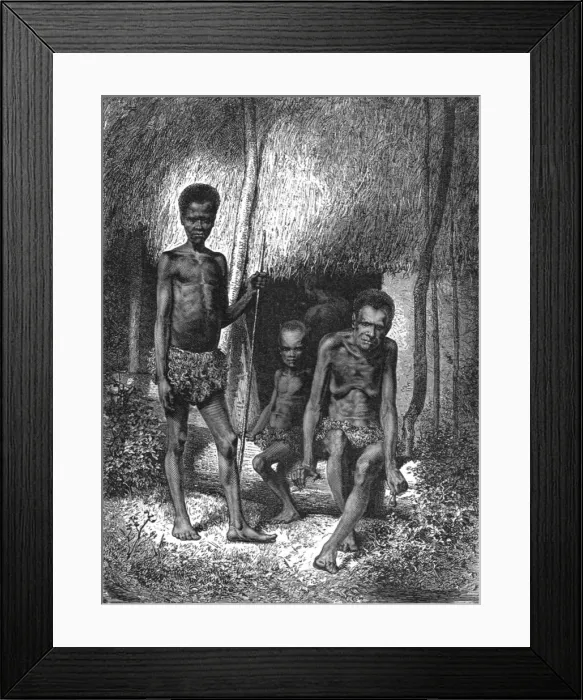 Framed Print : Natives of the South-West Coast; Some Account of New Caledonia, 1875. Creator: Unknown Framed Print : Natives of the South-West Coast; Some Account of New Caledonia, 1875. Creator: Unknown