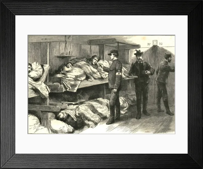 Framed Print : With the Knights of Malta - the Luxury of a Smoke, Serbo-Bulgarian War, 1885 (1886) Creator: Unknown Framed Print : With the Knights of Malta - the Luxury of a Smoke, Serbo-Bulgarian War, 1885 (1886) Creator: Unknown