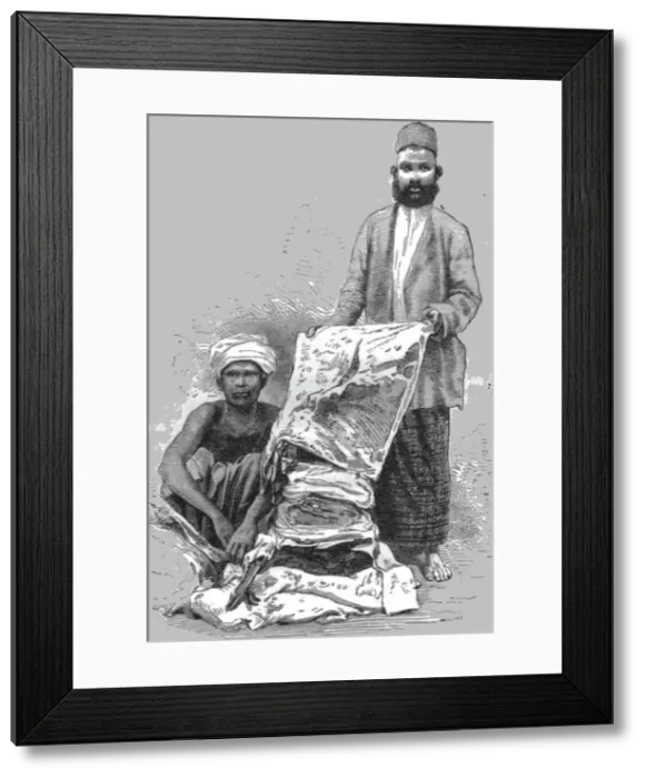 Framed Print : Moors-- Cloth Vendors; Four Months in Ceylon, 1875. Creator: Unknown Framed Print : Moors-- Cloth Vendors; Four Months in Ceylon, 1875. Creator: Unknown