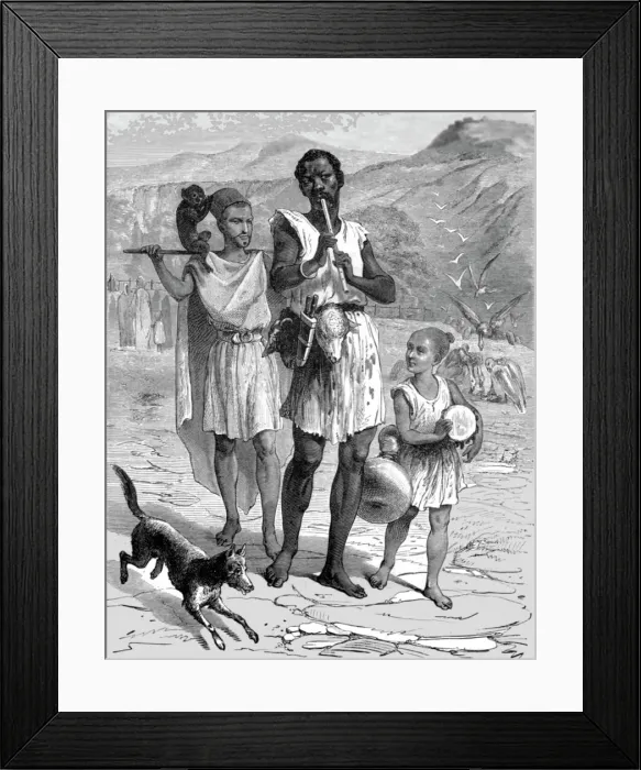 Framed Print : Breber Mountaineers at a Marriage Feast; Visit to the Sultan of Morocco, at Fez, in the spring of 1 Creator: T. Blackmore Framed Print : Breber Mountaineers at a Marriage Feast; Visit to the Sultan of Morocco, at Fez, in the spring of 1 Creator: T. Blackmore