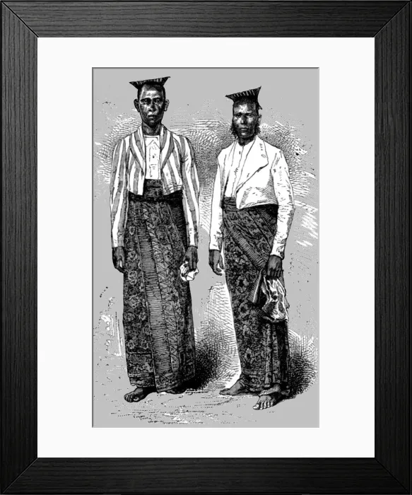 Framed Print : Cingalese of the Coast; Four Months in Ceylon, 1875. Creator: Unknown Framed Print : Cingalese of the Coast; Four Months in Ceylon, 1875. Creator: Unknown