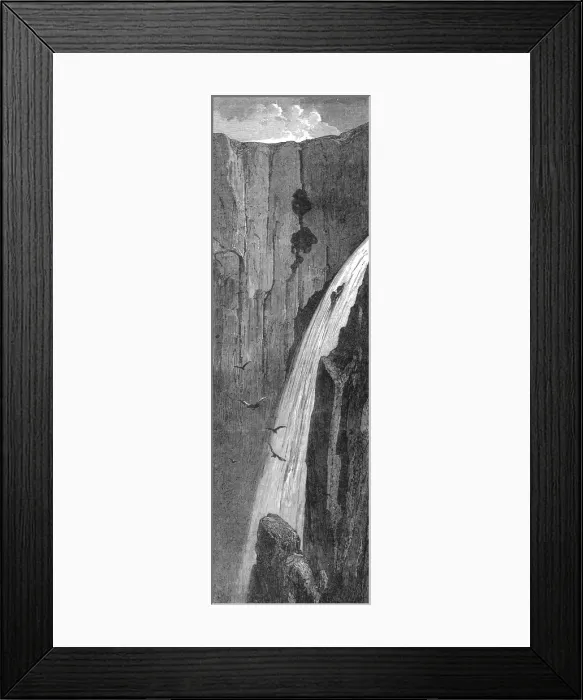 Framed Print : The Voringfoss; Northern Wanderings, 1875. Creator: Frank Usher Framed Print : The Voringfoss; Northern Wanderings, 1875. Creator: Frank Usher
