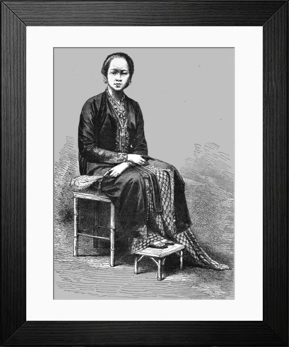 Framed Print : Princess Saripa, Java; A Visit to Borneo, 1875. Creator: A. M. Cameron Framed Print : Princess Saripa, Java; A Visit to Borneo, 1875. Creator: A. M. Cameron