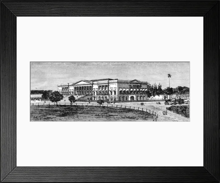 Framed Print : Town Hall, Bombay; Bombay and the Malabar Coast, 1875. Creator: C. B. Low Framed Print : Town Hall, Bombay; Bombay and the Malabar Coast, 1875. Creator: C. B. Low