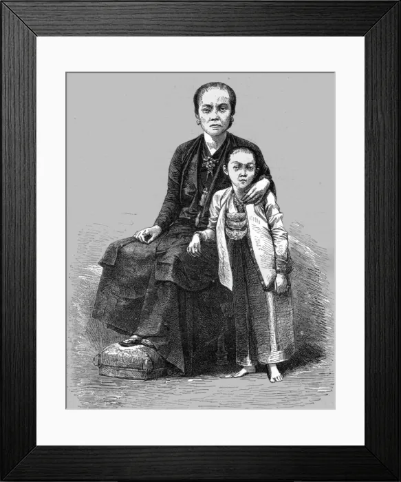 Framed Print : A Malay Princess; A Visit to Borneo, 1875. Creator: A. M. Cameron Framed Print : A Malay Princess; A Visit to Borneo, 1875. Creator: A. M. Cameron