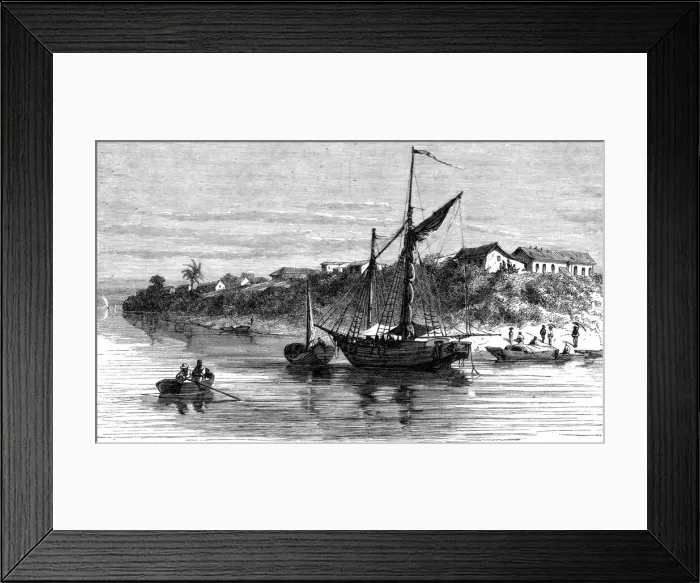 Framed Print : View on the Parahiba; Rio De Janeiro and the Organ Mountains, 1875. Creator: Thomas Woodbine Hinchliff Framed Print : View on the Parahiba; Rio De Janeiro and the Organ Mountains, 1875. Creator: Thomas Woodbine Hinchliff