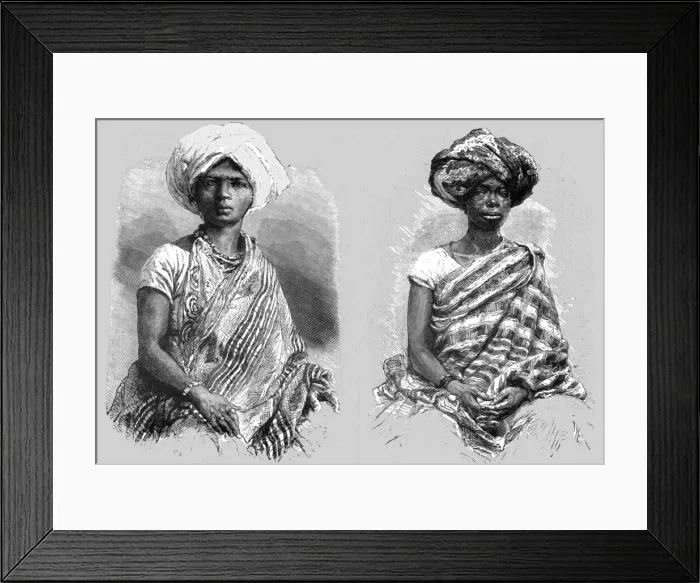 Framed Print : African Belles in Brazil; Rio De Janeiro and the Organ Mountains, 1875. Creator: Thomas Woodbine Hinchliff Framed Print : African Belles in Brazil; Rio De Janeiro and the Organ Mountains, 1875. Creator: Thomas Woodbine Hinchliff