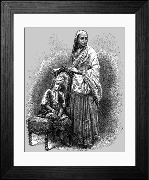 Framed Print : Parsee Lady; Notes on Bombay and the Malabar Coast, 1875. Creator: C. B. Low Framed Print : Parsee Lady; Notes on Bombay and the Malabar Coast, 1875. Creator: C. B. Low