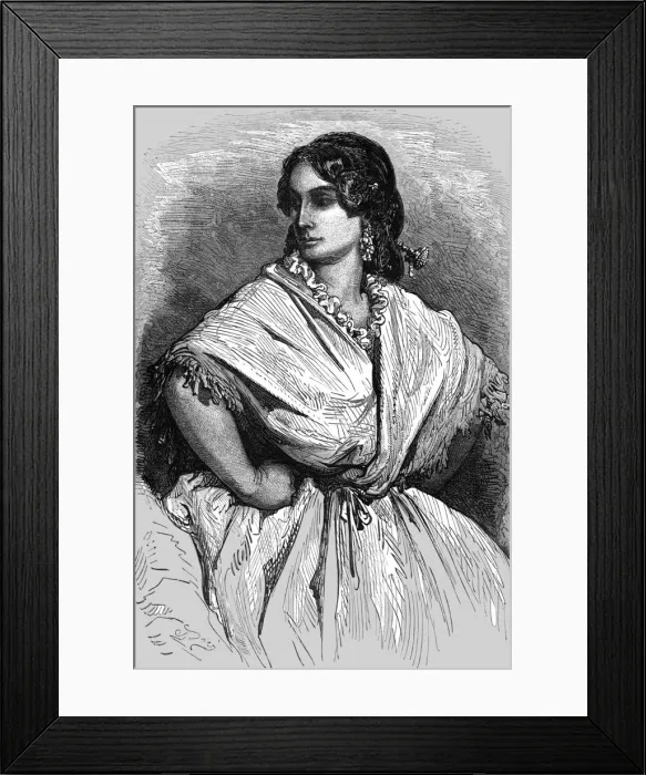 Framed Print : Young Woman of Valencia;An Autumn Tour in Andalusia, 1875. Creator: Gustave Doré Framed Print : Young Woman of Valencia;An Autumn Tour in Andalusia, 1875. Creator: Gustave Doré
