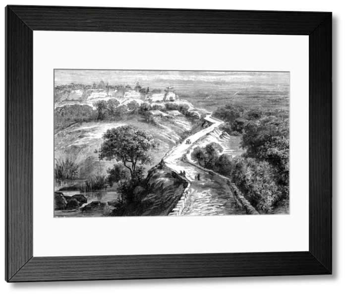 Framed Print : Chinese Imperial Road, Dzungaria; The newly-conquered Russian Province of Dzungaria, 1875. Creator: Armin Vambery Framed Print : Chinese Imperial Road, Dzungaria; The newly-conquered Russian Province of Dzungaria, 1875. Creator: Armin Vambery