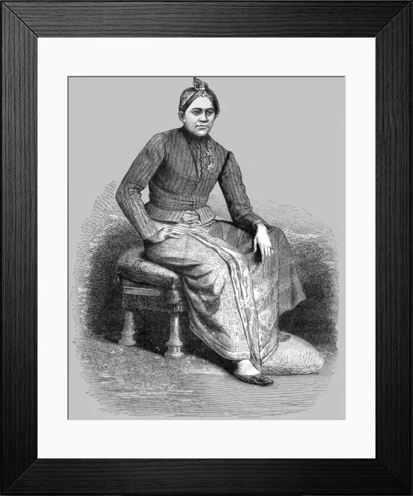 Framed Print : The Sultan of Djokojokkarta, Java; A Visit to Borneo, 1875. Creator: A. M. Cameron Framed Print : The Sultan of Djokojokkarta, Java; A Visit to Borneo, 1875. Creator: A. M. Cameron