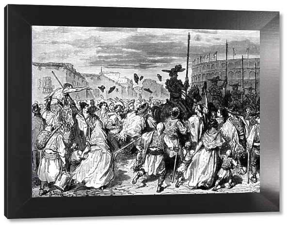 Arrival of the Picadors;An Autumn Tour in Andalusia, 1875. Creator: Gustave Doré