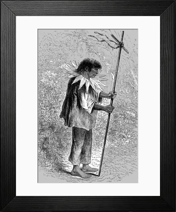 Framed Print : A Devout Native; A Ride Round the Valley of Mexico, 1875. Creator: Frederick A. Lyons Framed Print : A Devout Native; A Ride Round the Valley of Mexico, 1875. Creator: Frederick A. Lyons
