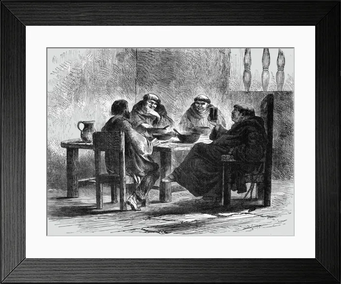 Framed Print : Carousing in the Cloister; A Ride Round the Valley of Mexico, 1875. Creator: Frederick A. Lyons Framed Print : Carousing in the Cloister; A Ride Round the Valley of Mexico, 1875. Creator: Frederick A. Lyons