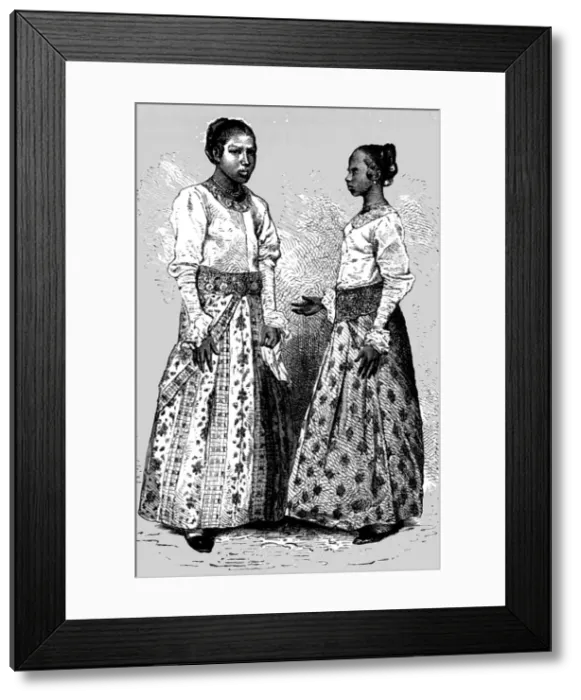 Framed Print : Women of Ceylon; Four Months in Ceylon, 1875. Creator: Unknown Framed Print : Women of Ceylon; Four Months in Ceylon, 1875. Creator: Unknown