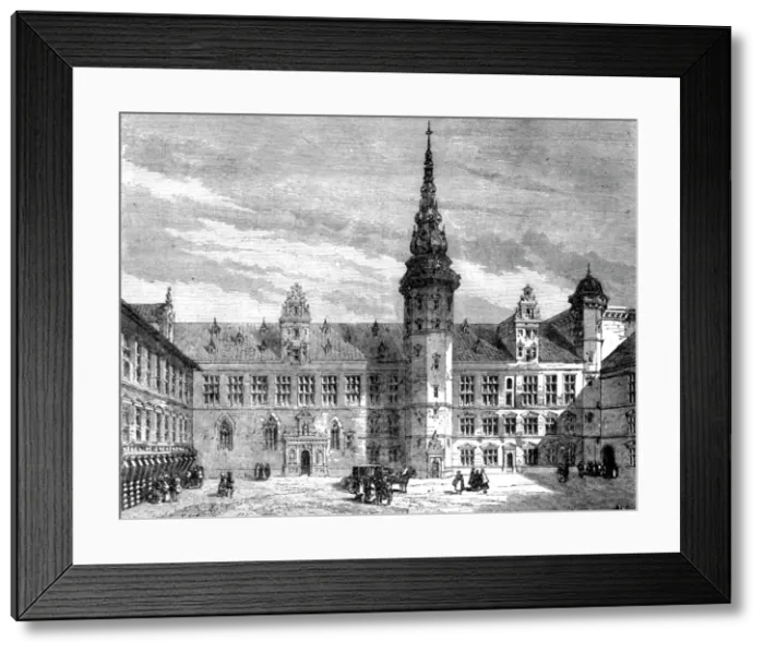 Framed Print : Danish Chateau; From Stockholm to Copenhagen, 1875. Creator: Unknown Framed Print : Danish Chateau; From Stockholm to Copenhagen, 1875. Creator: Unknown