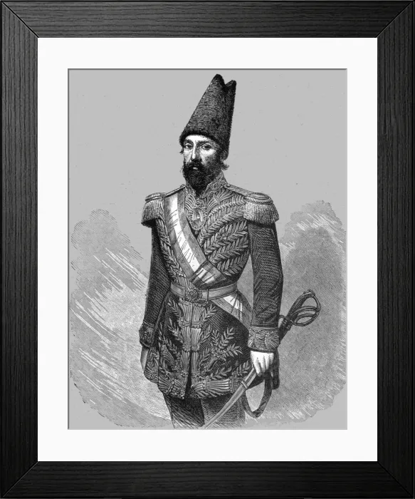 Framed Print : A Persian in Official Costume; A Ramble in Persia, 1875. Creator: Armin Vambery Framed Print : A Persian in Official Costume; A Ramble in Persia, 1875. Creator: Armin Vambery