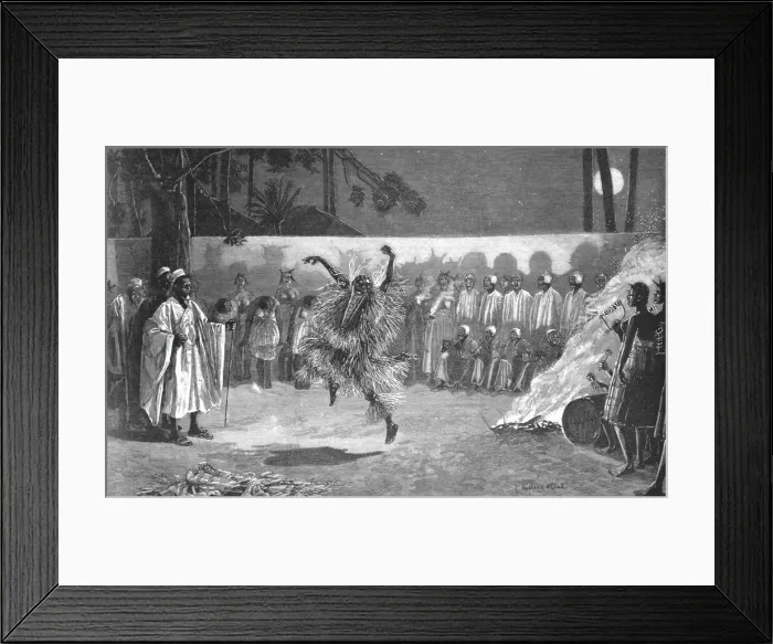 Framed Print : The Devils Dance on the West Coast of Africa, 1890. Creator: Unknown Framed Print : The Devils Dance on the West Coast of Africa, 1890. Creator: Unknown
