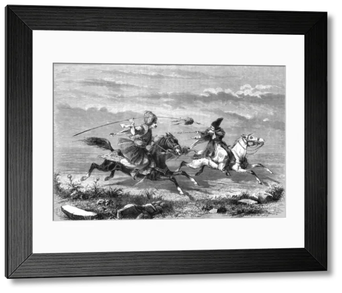 Framed Print : Kurdish Bandits; A Ramble in Persia, 1875. Creator: Armin Vambery