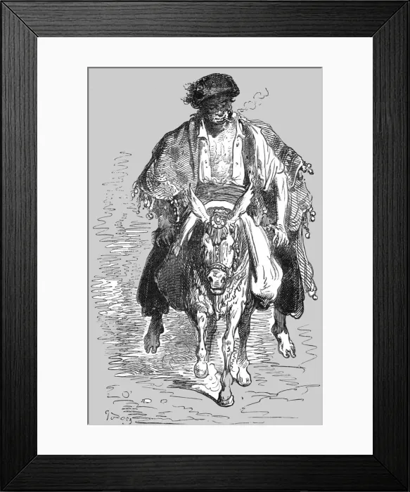 Framed Print : Muleteer of the Neighbourhood of Granada;An Autumn Tour in Andalusia, 1875. Creator: Gustave Doré Framed Print : Muleteer of the Neighbourhood of Granada;An Autumn Tour in Andalusia, 1875. Creator: Gustave Doré