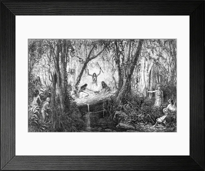 Framed Print : A Forest Festival; A Trip up the Trombetas, 1875. Creator: Unknown Framed Print : A Forest Festival; A Trip up the Trombetas, 1875. Creator: Unknown