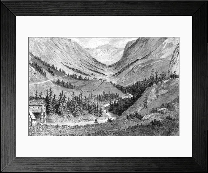 Framed Print : View near Klaebo; Northern Wanderings, 1875. Creator: Frank Usher Framed Print : View near Klaebo; Northern Wanderings, 1875. Creator: Frank Usher