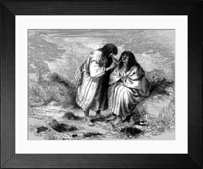 Framed Print : Mura Snuff-takers; A Trip up the Trombetas, 1875. Creator: Unknown Framed Print : Mura Snuff-takers; A Trip up the Trombetas, 1875. Creator: Unknown