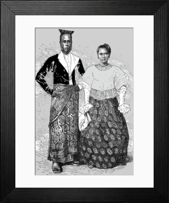 Framed Print : Burghers'of Ceylon;Four Months in Ceylon, 1875. Creator: Unknown Framed Print : Burghers'of Ceylon;Four Months in Ceylon, 1875. Creator: Unknown