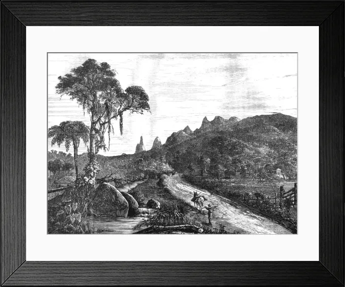 Framed Print : The Organ Mountains, from Theresopolis; Rio De Janeiro and the Organ Mountains, 1875. Creator: Thomas Woodbine Hinchliff Framed Print : The Organ Mountains, from Theresopolis; Rio De Janeiro and the Organ Mountains, 1875. Creator: Thomas Woodbine Hinchliff