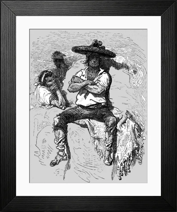 Framed Print : Natives of Jaen;An Autumn Tour in Andalusia, 1875. Creator: Gustave Doré Framed Print : Natives of Jaen;An Autumn Tour in Andalusia, 1875. Creator: Gustave Doré