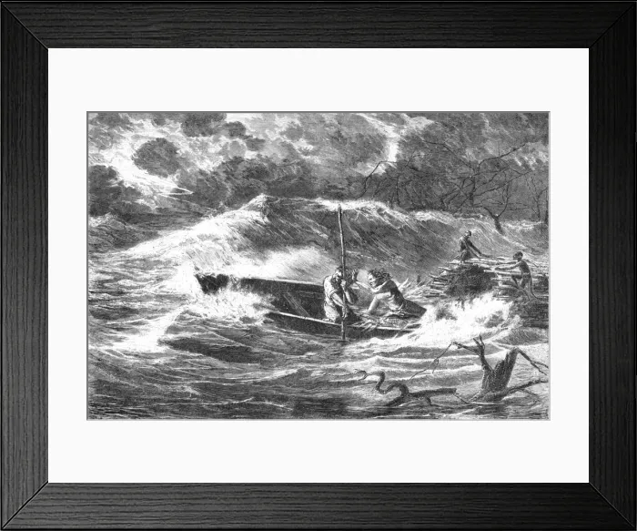 Framed Print : A Storm on the Amazon; A Trip up the Trombetas, 1875. Creator: Unknown Framed Print : A Storm on the Amazon; A Trip up the Trombetas, 1875. Creator: Unknown